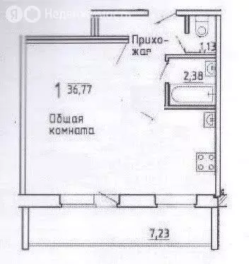 Квартира-студия: Ижевск, улица Е.М. Кунгурцева, 23 (36.8 м) - Фото 0