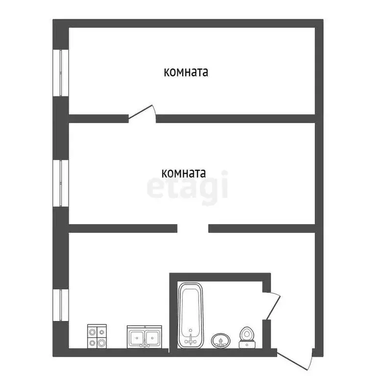2-комнатная квартира: Чехов, улица Маркова, 5 (46 м) - Фото 0