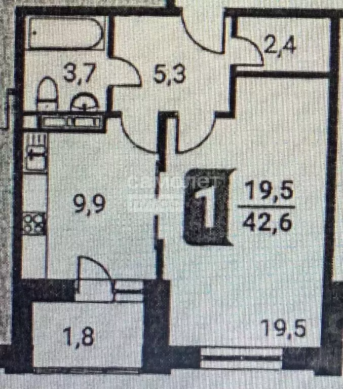 1-к кв. Московская область, Ленинский городской округ, пос. Развилка ... - Фото 1