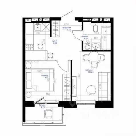 1-к кв. Приморский край, Владивосток Сердце квартала жилой комплекс ... - Фото 1