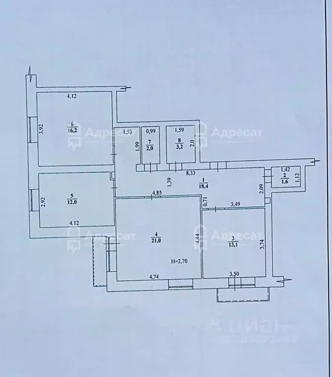 3-к кв. Волгоградская область, Волгоград ул. Бахтурова, 7 (87.5 м) - Фото 0