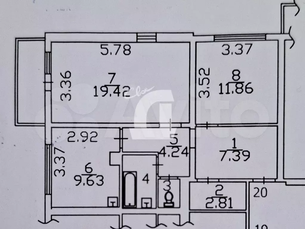 2-к. квартира, 60 м, 5/14 эт. - Фото 0