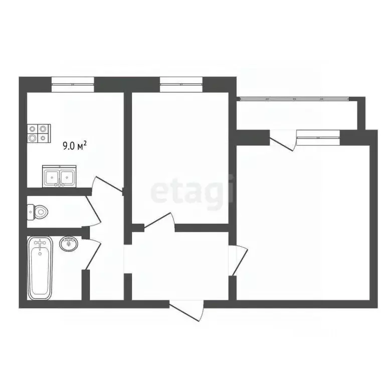2-к кв. Челябинская область, Миасс ул. Академика Павлова, 41 (50.6 м) - Фото 2