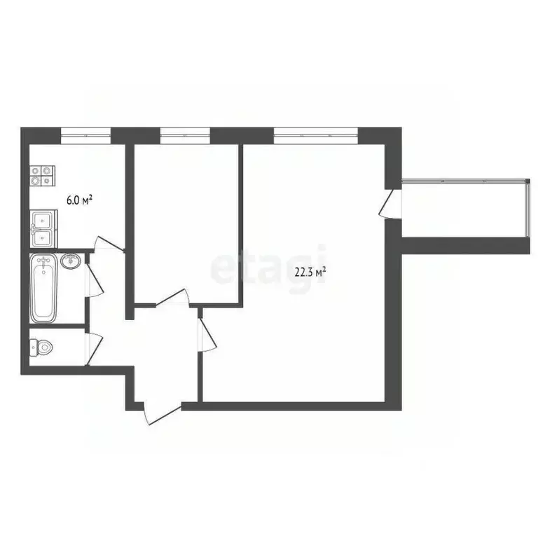 2-к кв. Московская область, Воскресенский район, Белоозерский пгт ... - Фото 1