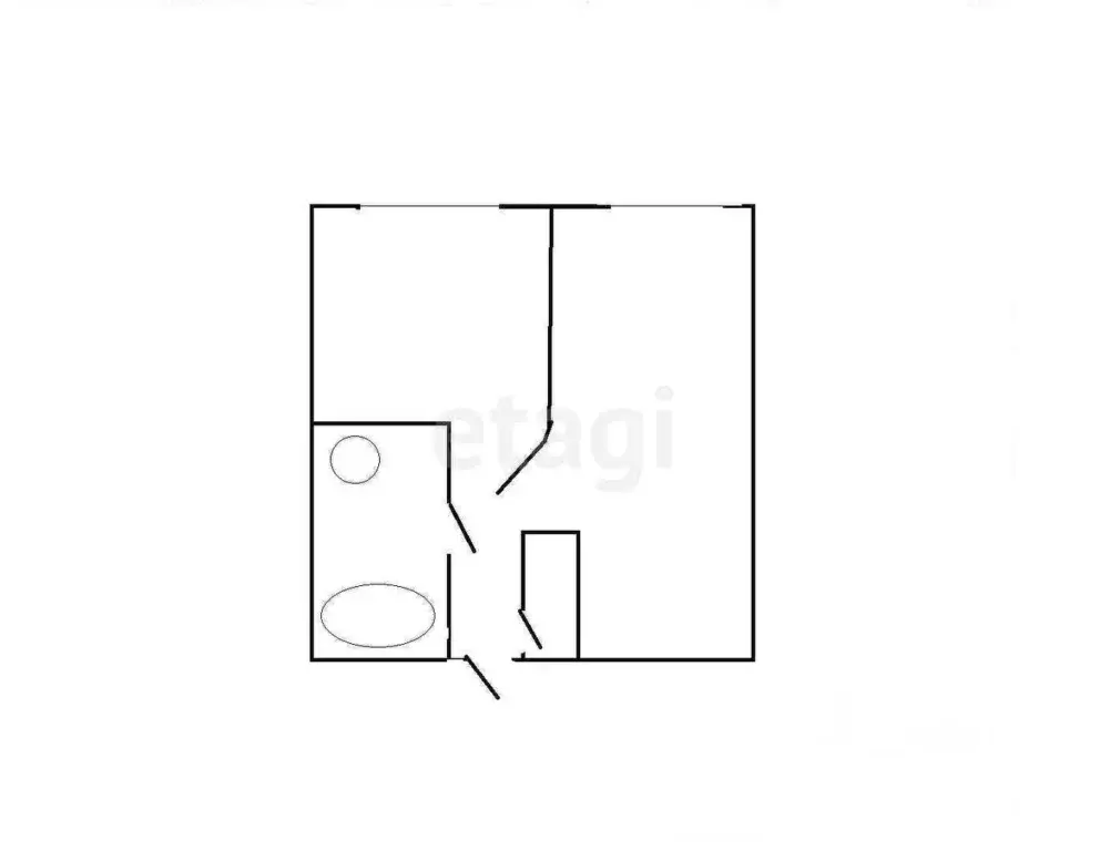 1-к кв. Тульская область, Тула городской округ, пос. Молодежный ул. ... - Фото 2