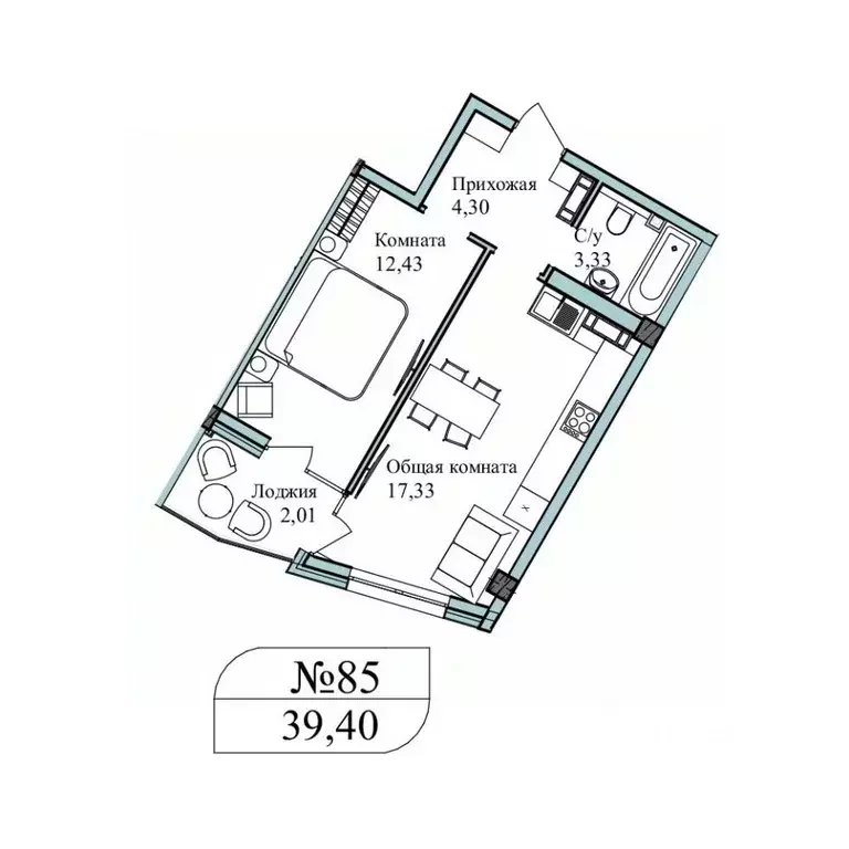 2-к кв. Севастополь ул. Летчиков, 10к3 (41.0 м) - Фото 0