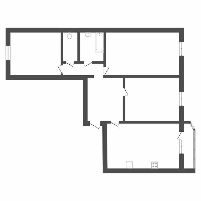 3-комнатная квартира: Тюмень, Широтная улица, 168к2 (85 м) - Фото 1