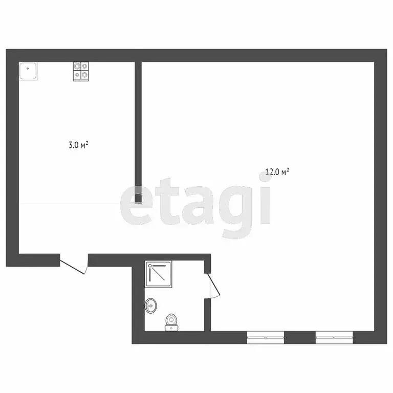 Квартира-студия: Симферополь, Екатерининская улица, 5 (42 м) - Фото 1