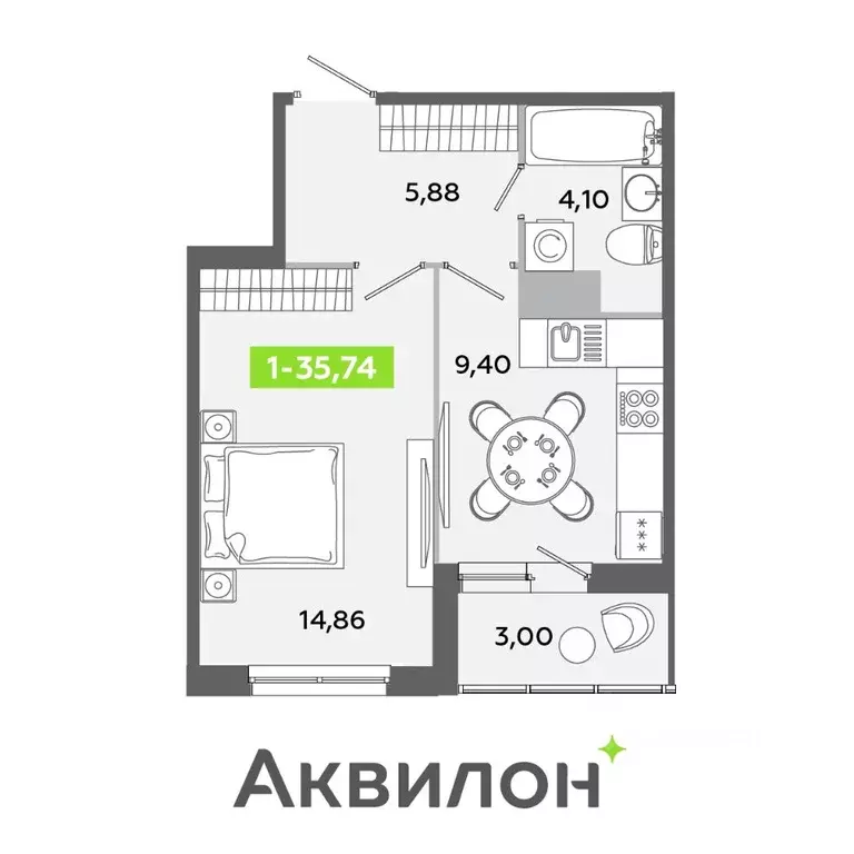 1-к кв. Ленинградская область, Всеволожский район, Заневское городское ... - Фото 0