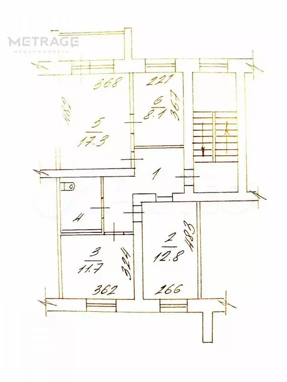 3-к. квартира, 64,2 м, 4/5 эт. - Фото 0