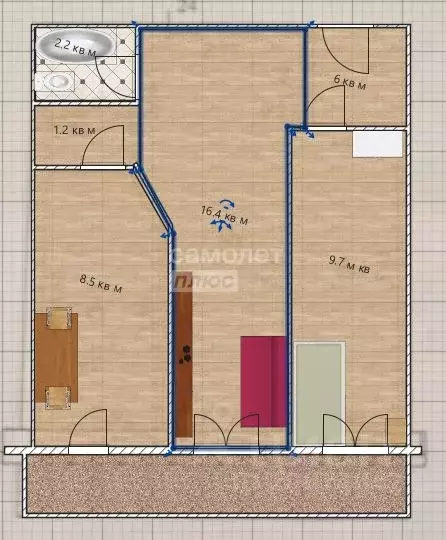 3-к кв. Алтайский край, Бийск Севастопольская ул., 1/1 (79.5 м) - Фото 2