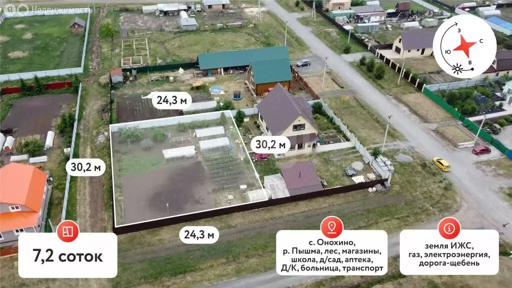 Участок в село Онохино, улица Степана Суворова (7.2 м) - Фото 2