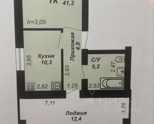 1-к кв. Челябинская область, Сосновский муниципальный округ, пос. ... - Фото 2