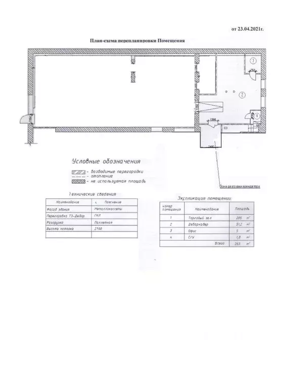 Торговая площадь в Москва Джанкойская ул., 1С5 (265 м) - Фото 1