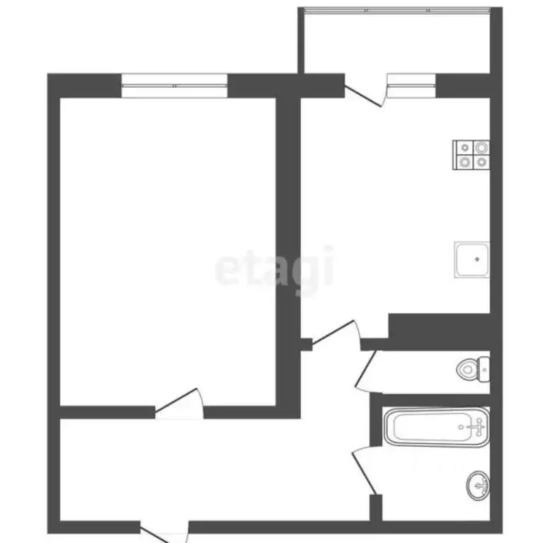 1-к кв. Смоленская область, Смоленск ул. Энгельса, 24 (47.5 м) - Фото 0