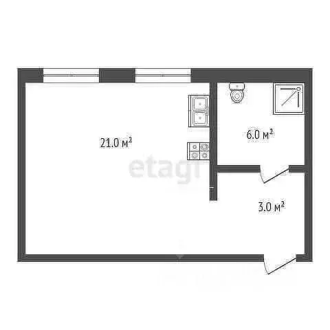 1-к кв. Крым, Сакский район, Ореховское с/пос, с. Михайловка ул. ... - Фото 2