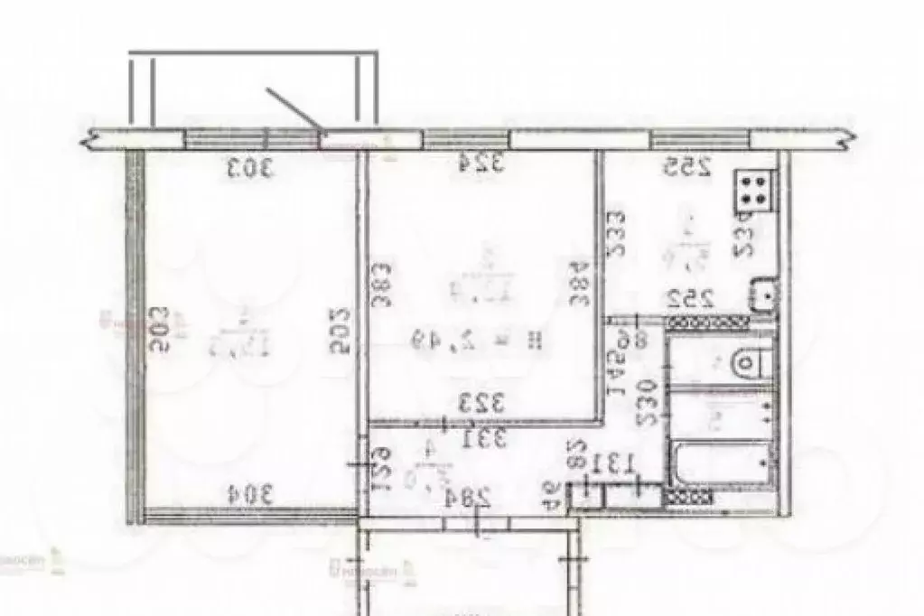 2-к. квартира, 44 м, 4/5 эт. - Фото 0