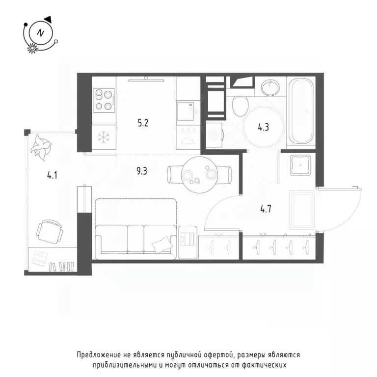 Студия Санкт-Петербург пос. Шушары, ул. Чудовская, 14к1 (24.7 м) - Фото 0