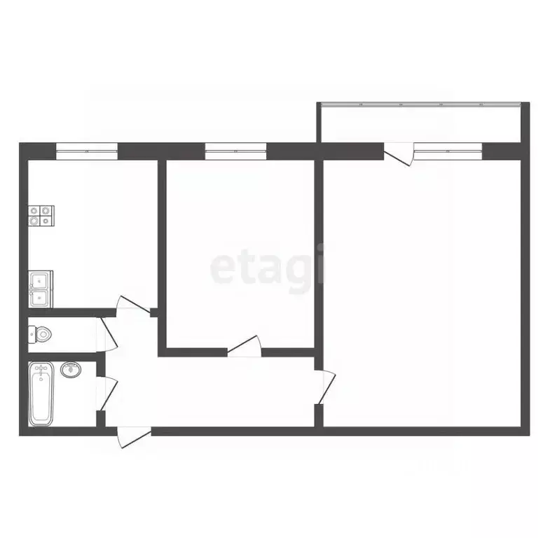 2-к кв. Тамбовская область, Тамбов Полынковская ул., 65Б (50.7 м) - Фото 1