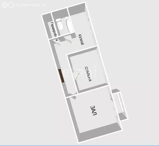 2-комнатная квартира: Холмск, улица Крузенштерна, 2В (43.8 м) - Фото 2