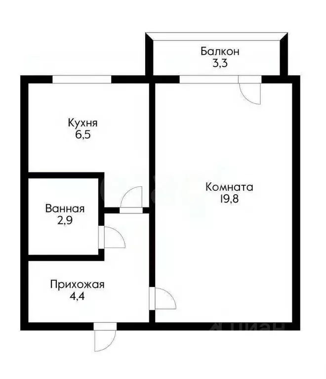 1-к кв. Краснодарский край, Краснодар пос. Российский, ул. Атамана ... - Фото 1