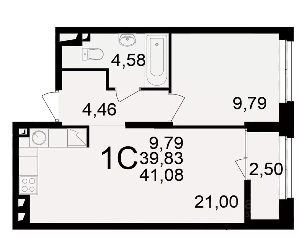1-к кв. Рязанская область, Рязань ул. Чкалова (39.83 м) - Фото 1