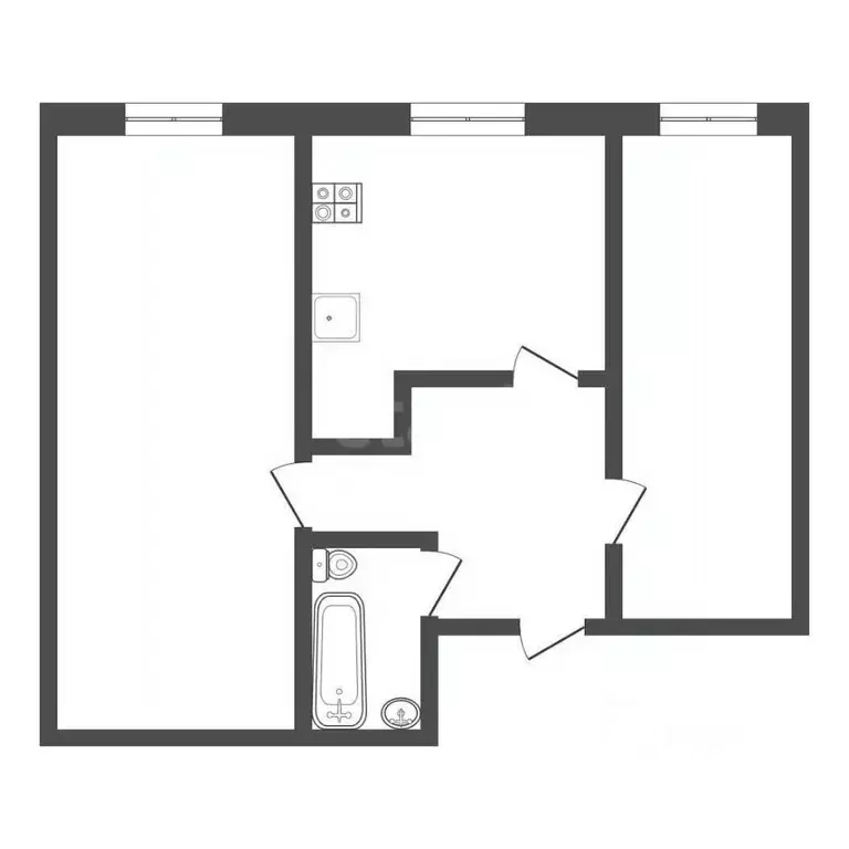 3-к кв. Тульская область, Тула ул. Хворостухина, 19 (78.3 м) - Фото 2