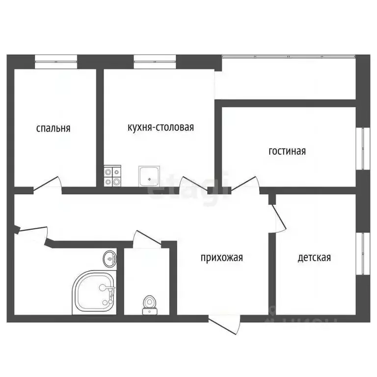 3-к кв. Крым, Ялта ул. Ударника, 10 (90.0 м) - Фото 1