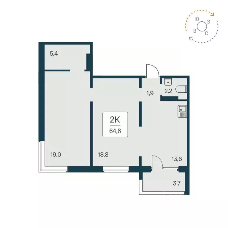 2-к кв. Новосибирская область, Новосибирск Игарская ул., 8 (64.6 м) - Фото 0