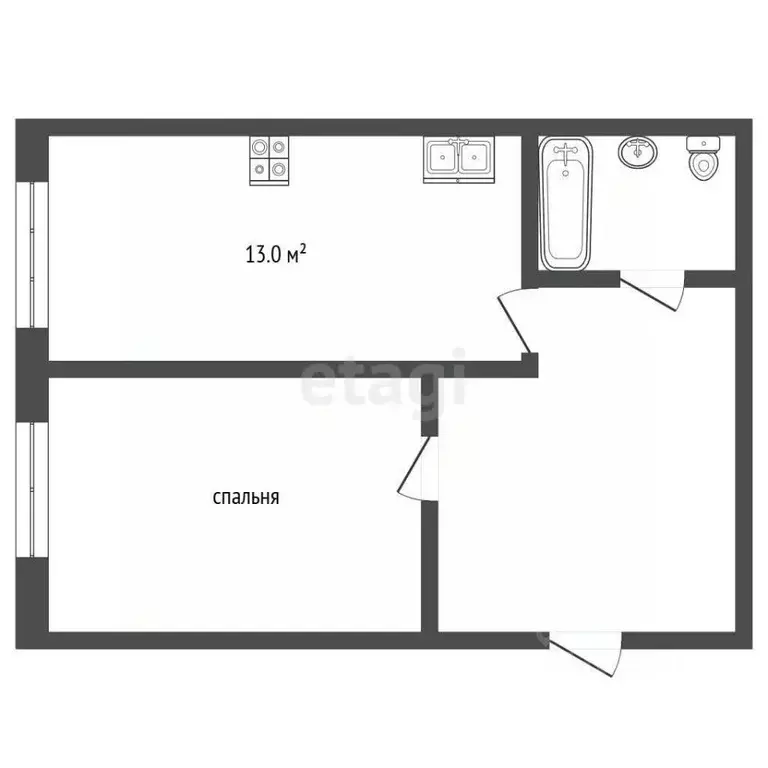 1-к кв. Ставропольский край, Ессентуки ул. Фридриха Энгельса (35.0 м) - Фото 1