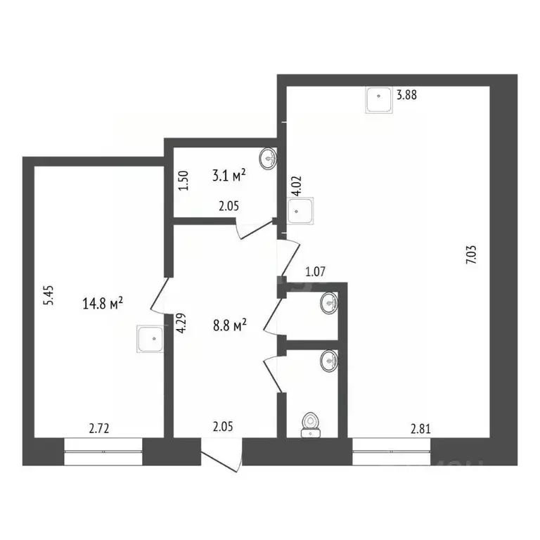Офис в Тюменская область, Тюмень ул. Щербакова, 142к4 (53 м) - Фото 2