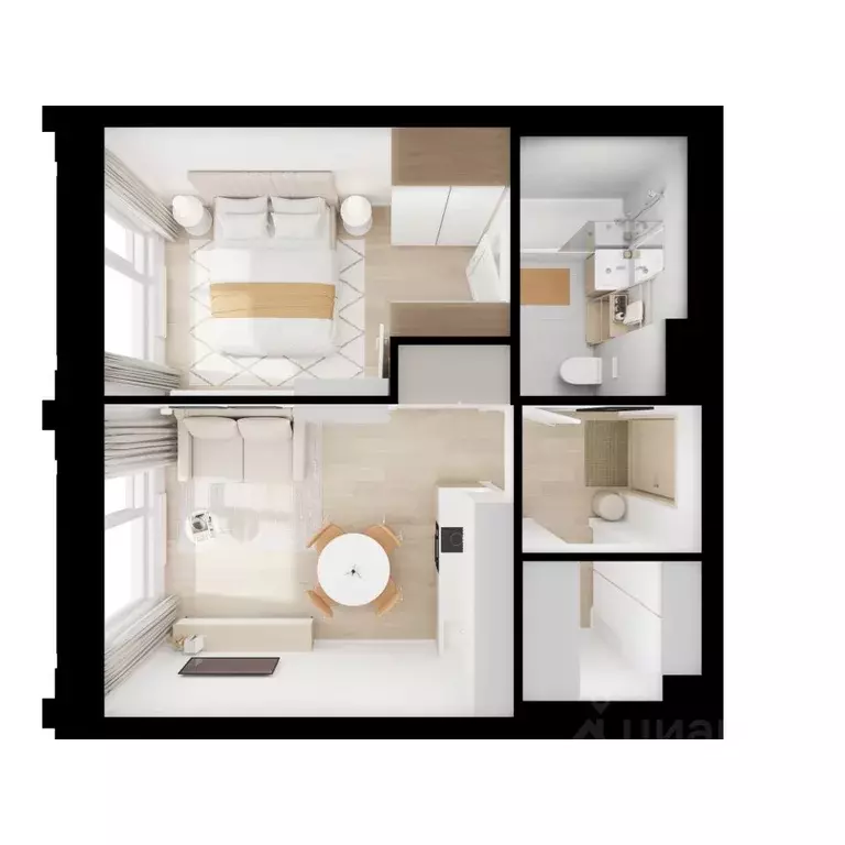 1-к кв. Москва Алтуфьевское 53 жилой комплекс, 1.1 (34.4 м) - Фото 2