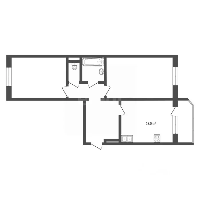 2-к кв. Тюменская область, Тюмень ул. Павла Шарова, 25 (67.4 м) - Фото 2