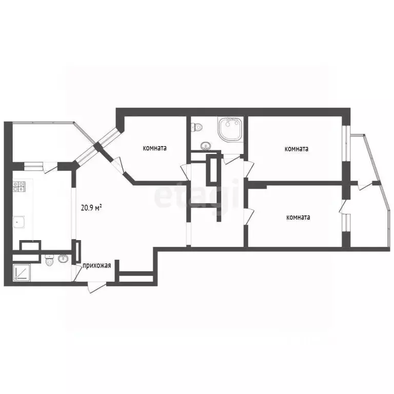 4-к кв. Ханты-Мансийский АО, Сургут Университетская ул., 11 (100.0 м) - Фото 1