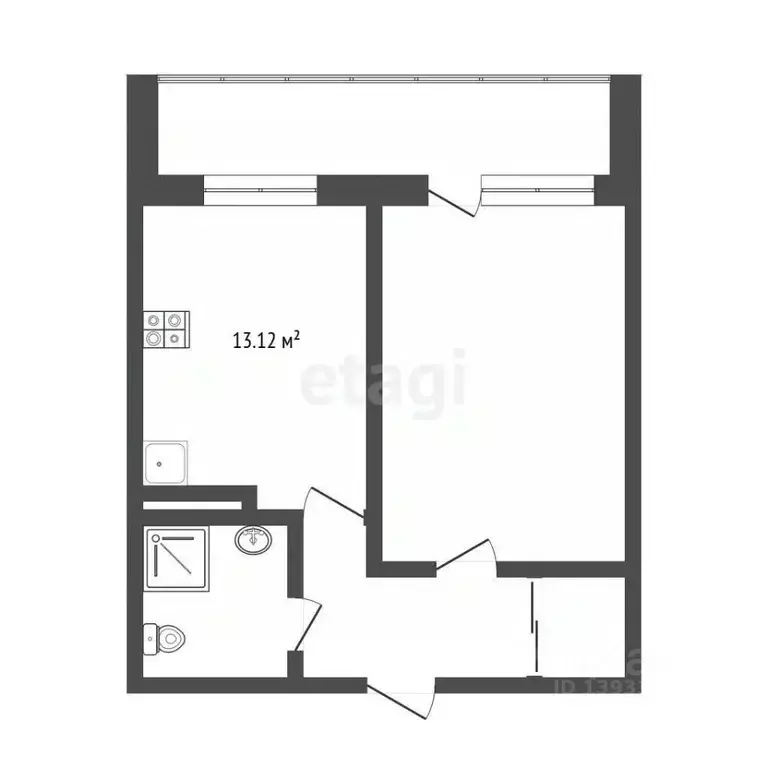 1-к кв. Тюменская область, Тюмень ул. Елизарова, 12 (39.7 м) - Фото 2