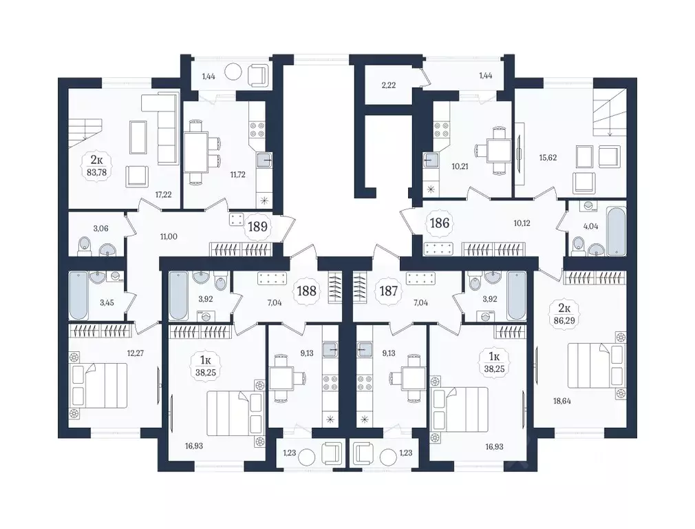 1-к кв. Калининградская область, Зеленоградск  (38.9 м) - Фото 2