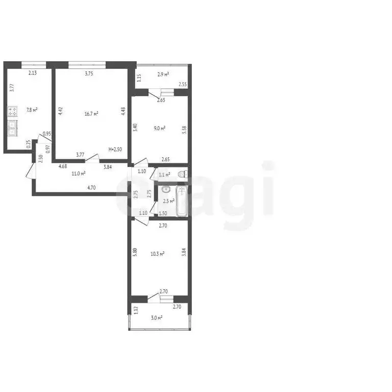 3-комнатная квартира: Стерлитамак, улица Строителей, 18 (78.9 м) - Фото 1