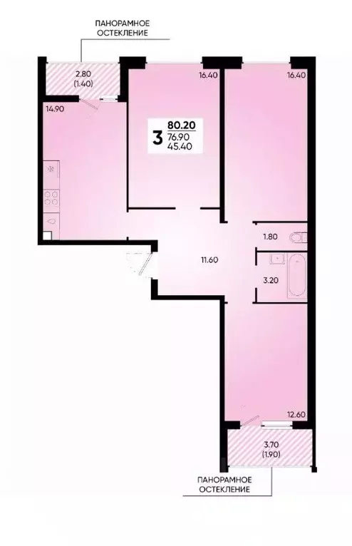 3-к кв. Краснодарский край, Краснодар ул. Доблести, 8 (80.0 м) - Фото 0