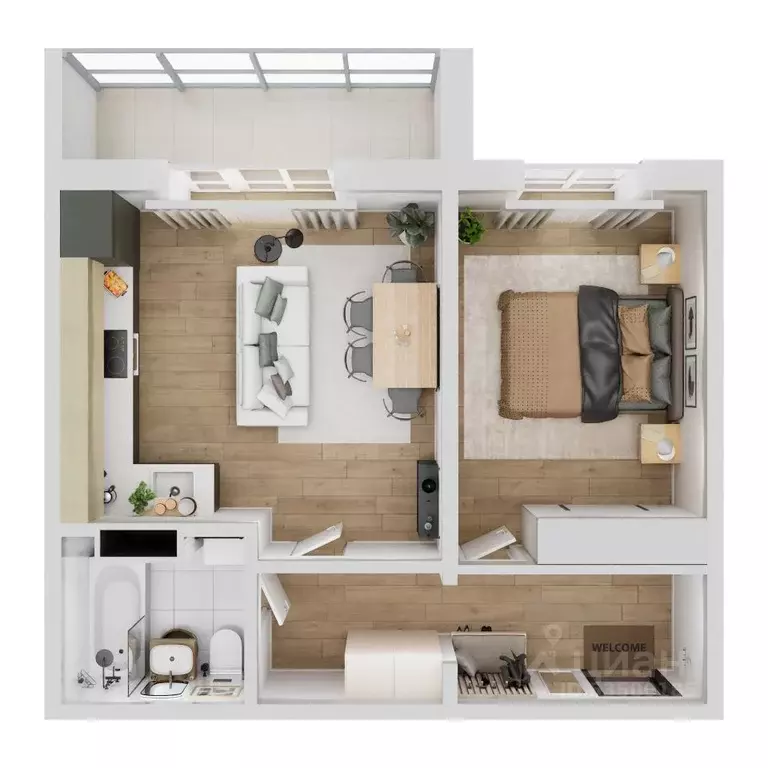 2-к кв. Свердловская область, Каменск-Уральский Октябрьский мкр,  ... - Фото 1