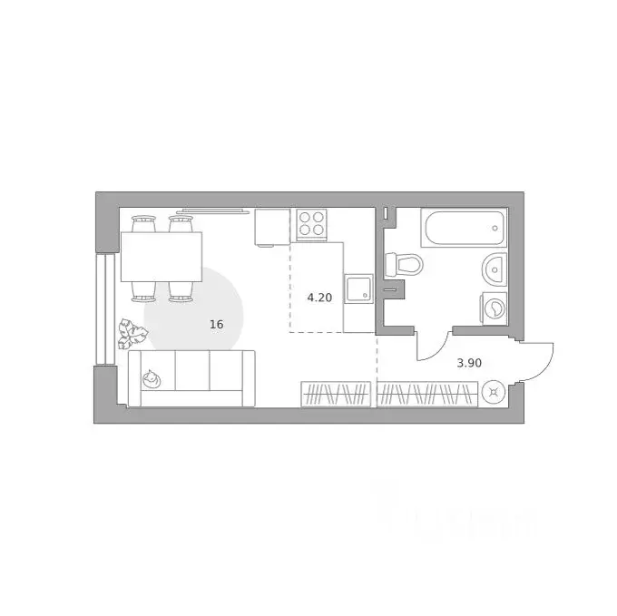 Студия Башкортостан, Уфа Зеленая Роща жилрайон, Лесная Симфония жилой ... - Фото 1