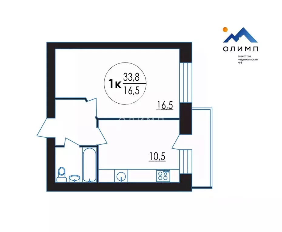 1-к кв. Вологодская область, Вологда Старое ш., 2 (33.8 м) - Фото 2
