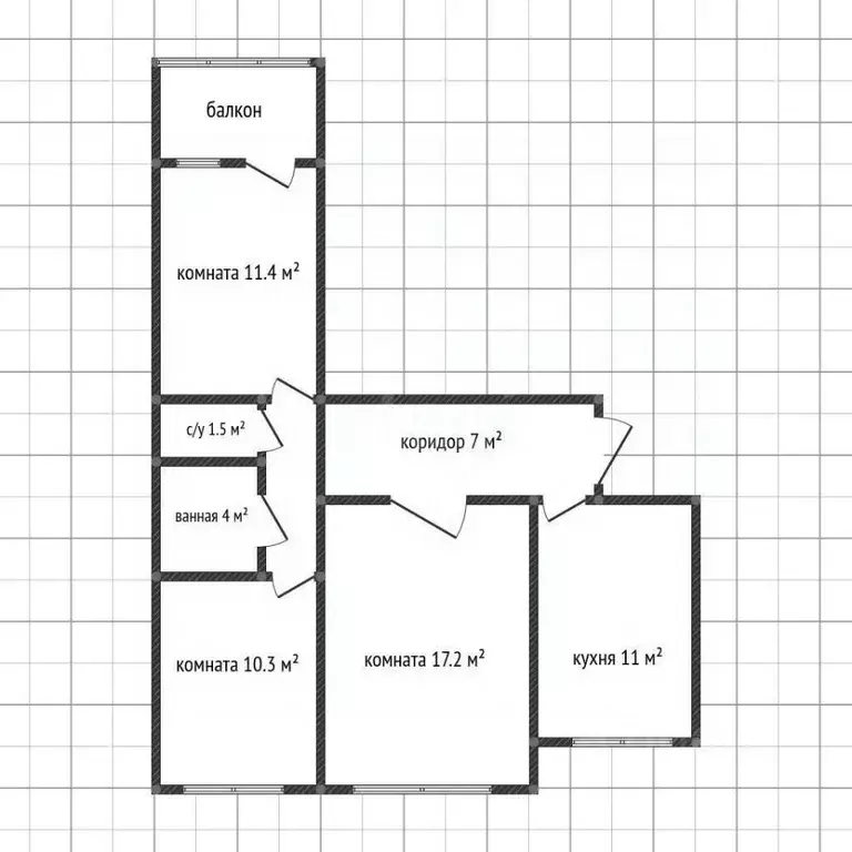 3-к кв. Адыгея, Майкоп ул. 12 Марта, 144К3 (62.5 м) - Фото 2