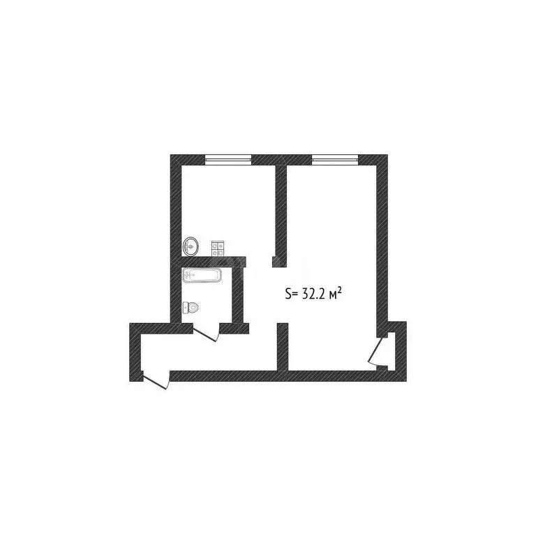 1-комнатная квартира: Бийск, улица Александра Можайского, 2 (32.2 м) - Фото 0