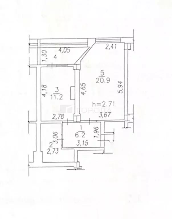 2-к кв. Кемеровская область, Новокузнецк Запорожская ул., 69Б (48.9 м) - Фото 2