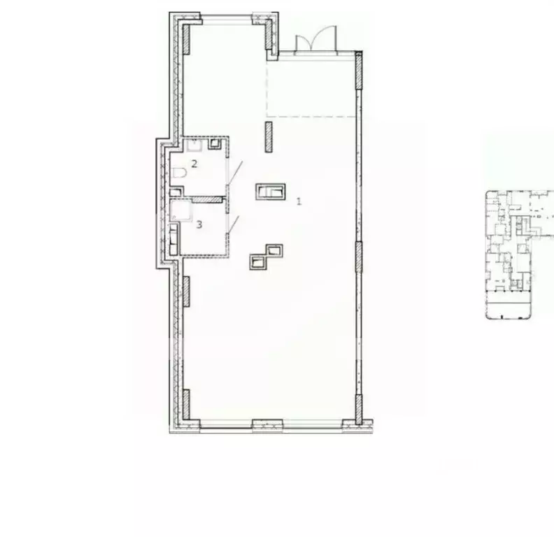 Помещение свободного назначения в Москва наб. Марка Шагала, 15к1 (102 ... - Фото 1