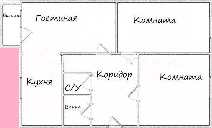 2-к. квартира, 82 м, 4/5 эт. - Фото 0