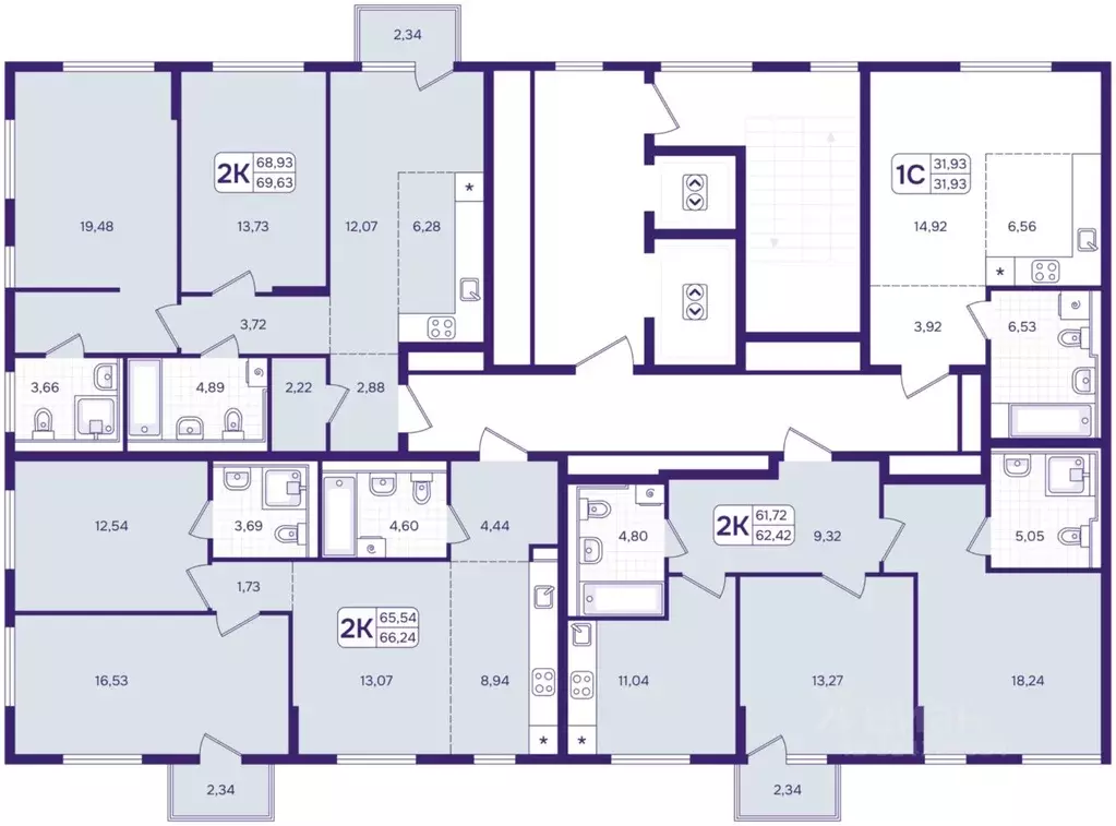 2-к кв. Приморский край, Владивосток ул. Борисенко (66.24 м) - Фото 2