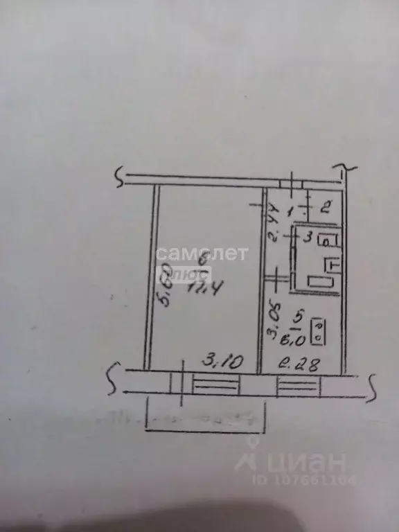 1-к кв. Липецкая область, Липецк ул. Валентины Терешковой, 28/3 (32.8 ... - Фото 2