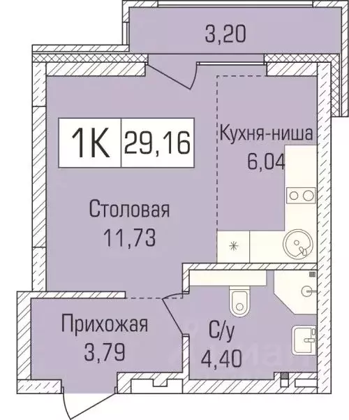 1-к кв. Новосибирская область, Новосибирск ул. Василия Клевцова, 3 ... - Фото 0