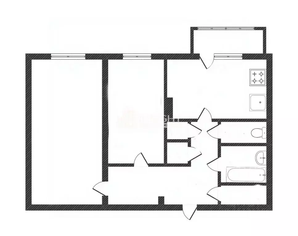 2-к кв. Ямало-Ненецкий АО, Новый Уренгой Советский мкр, 2/1 (54.6 м) - Фото 0